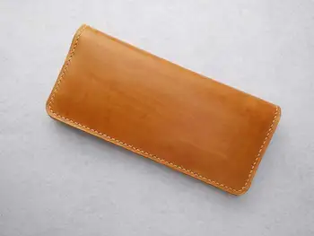 FBK Genuine Leather Handmade Large Capacity Original Long Women Wallets Man Wallet Money Clip Womens Purse Fashion Vintage