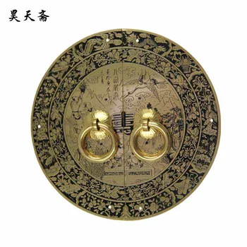 Haotian vegetarian] bronze classical Chinese antique copper door handle copper handle Gods hi-life models