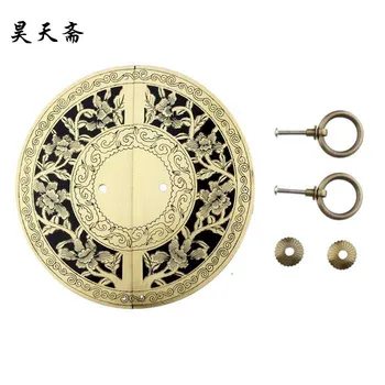 Haotian vegetarian] Chinese antique furniture copper door handle lock piece Ming Lian Li rich HTB-159
