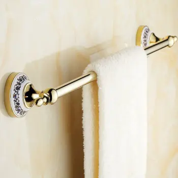 Single Fasion 60cm Bathroom Towel Rack And Ceramic Accessories of Golden Bar Real Rushed Prateleira Cobre Leito Casal