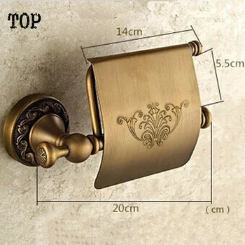 European toilet paper box bathroom pendant All copper paper towel rack Archaize waterproof toilet paper holder