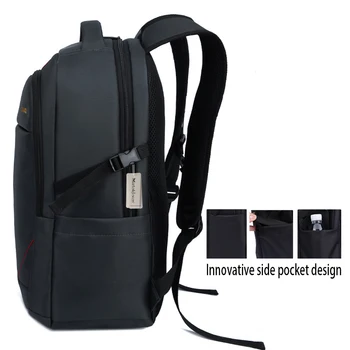 New Designer Brand Business Style Knapsack Waterproof Black Oxford Laptop Backpack for Men College Students Schoolbag Rucksacks