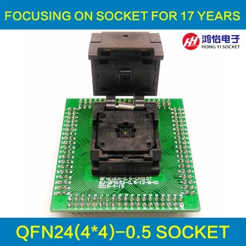 QFN24 MLF24 WLCSP24 to DIP24 Programming Socket Pin Pitch 0.5mm IC Body Size 4x4mm IC550-0244-015-G Test Socket Adapter