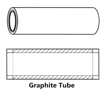 Electrode Graphite Tube  OD50*H300mm    , graphite tube for casting metal as furnaces linings