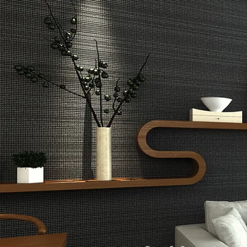Solid Color Wallpaper for Modern homes Decor Granule Non Woven Wall Paper Roll Grey Wallpaper for Walls TV Background Wallpapers
