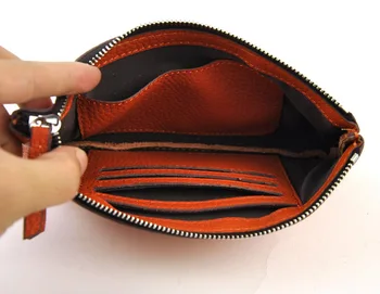 Women Genuine Leather Wallets Women Clutch Wallets Lady Vintage Clutch Bag Coin Purse
