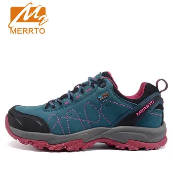 MERRTO Brand Hiking Shoes Woman Waterproof Genuine Leather Sneaker zapatillas trekking mujer Outdoor Hiking Sport Camping Shoes