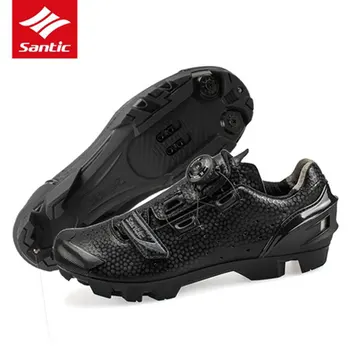 Santic 2017 New MTB Cycling Shoes Men Breathable Mountain Bike Riding Shoes Self-Locking Bicycle Sport Shoes Zapatillas Ciclismo