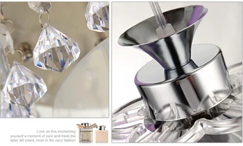 Perfume bottle shaped acryl 3 heads pendant light dia 30cm ,height 100cm adjust E27*3 bulbs colorful lamp