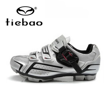 Tiebao Men Bike Cycling Shoes Breathable Bicycle Professional Self Lock Nylon Carbon Fiber Sole MTB Sports Riding Shoes