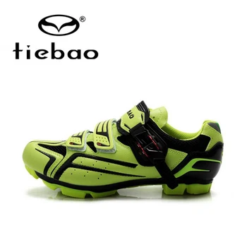 Tiebao Men Bike Cycling Shoes Breathable Bicycle Professional Self Lock Nylon Carbon Fiber Sole MTB Sports Riding Shoes