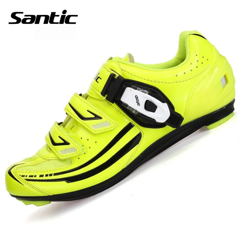 Santic 2017 Women Cycling Shoes Green Zapatos Ciclismo Breathable Road Bicycle Shoes Waterproof MTB Bike Riding Locking Shoes