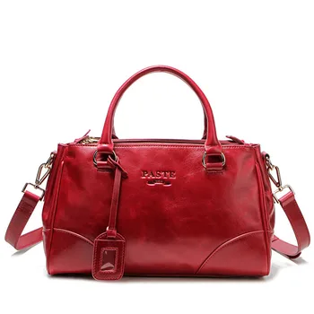 The first layer of wax cowhide leather handbag fashion handbag 2017 new female retro 0801