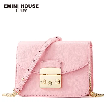 EMINI HOUSE Split Leather Flap Women Shoulder Bag Fashion Crossbady Bags Women Messenger Bag 4 Colors