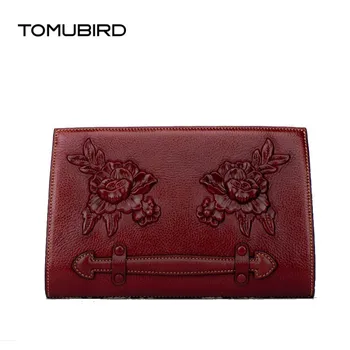 TOMUBIRD superior leather luxury handbags women bags designer Fashion embossed women genuine leather clutch bag