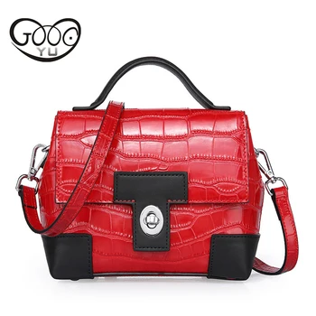 GOOG.YU Women genuine leather bag Women's messenger bags tote handbags women famous brands shoulder bags women bag