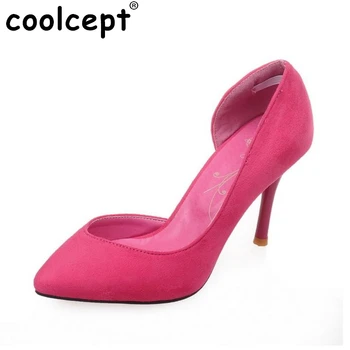 Size 33-43 New Women High Heels Shoes Ladies Pumps Sexy Pointed Toe Shoes Women Fashion Thin Heels Soft Slip-On Pumps Women
