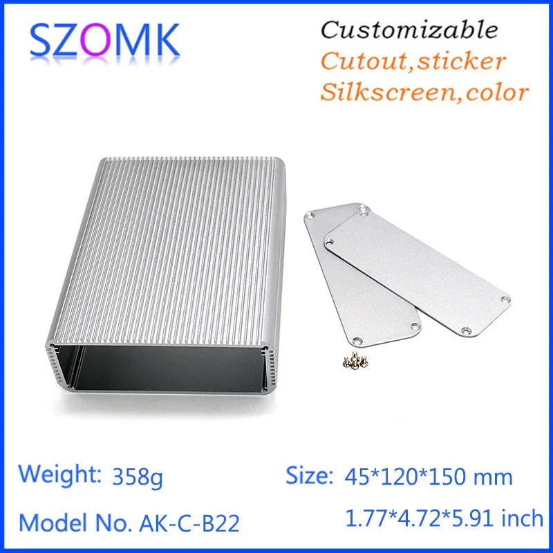 4 pieces china market of electronic 45(H)x120(W)x150(L) mm aluminium electronic enclosure box szomk instrument enclosure