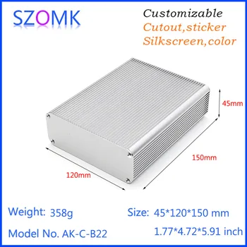 4 pieces china market of electronic 45(H)x120(W)x150(L) mm aluminium electronic enclosure box szomk instrument enclosure