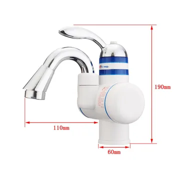 220V Fast Heating Electric Water Heater Basin Faucet Hot/Cold Mixer Water Taps