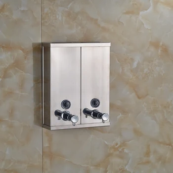 Chrome Stainless Steel Wall Mounted Soap Sanitizer Bathroom Washroom Shower Shampoo Dispenser