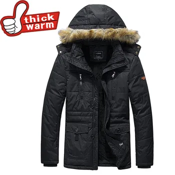 2016 New Winter Men Parkas casual Jackets Man Hooded windproof Thick Warm Outwear Overcoat Wadded Coat brand clothing