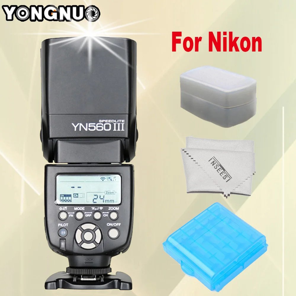 YONGNUO YN560III YN-560III YN560 III Speedlite For Nikon d90 d7100 d7000 d5300 d3100 d5100 d750 d7200 DSLR Camera Wireless Flash