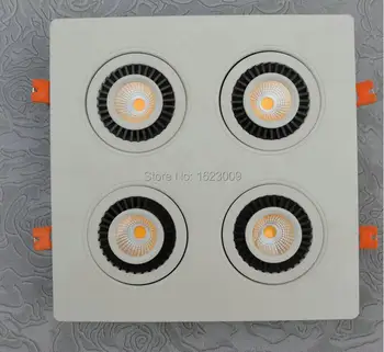 New 360 Degree Rotating LED Downlight 4*10W Recesse Ceiling LED Lights Lamp Warm White Lampara for home