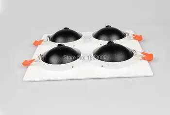 New 360 Degree Rotating LED Downlight 4*10W Recesse Ceiling LED Lights Lamp Warm White Lampara for home