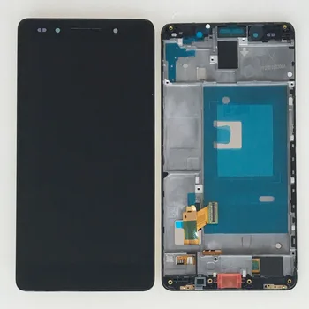 New Black New Touch Digitizer Glass LCD Display Assembly +Frame For Huawei Honor 7 Replacement