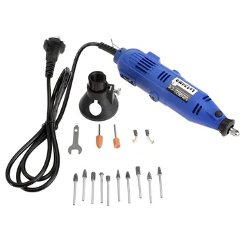 220V 180W Electric Drill Grinder Variable Speed Rotary Tools Mini Grinding Machine+Drill Dedicated Locator+10Pcs Carbide Burrs
