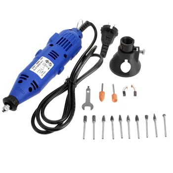 220V 180W Electric Drill Grinder Variable Speed Rotary Tools Mini Grinding Machine+Drill Dedicated Locator+10Pcs Carbide Burrs
