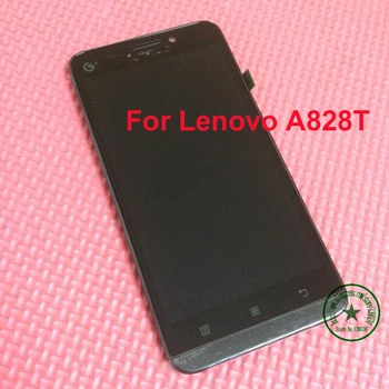 Black Warranty Working A828 LCD Touch Screen Digitizer Assembly with frame For Lenovo A828T Cell Phone Display Replacement