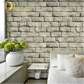 Marble Textured 3D Brick Wallpaper For Walls Vintage Brick Stone Pattern Paper Wall Paper Rolls For living Room Bedroom Decor