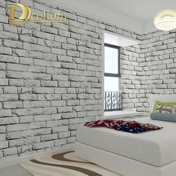 Marble Textured 3D Brick Wallpaper For Walls Vintage Brick Stone Pattern Paper Wall Paper Rolls For living Room Bedroom Decor