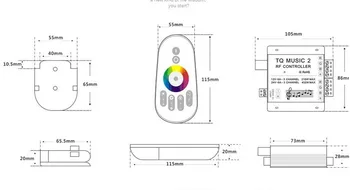 Wireless Multifunction RF Music Controler RGB LED Controller - Black for RGB Strip Module (DC 12V/24V)