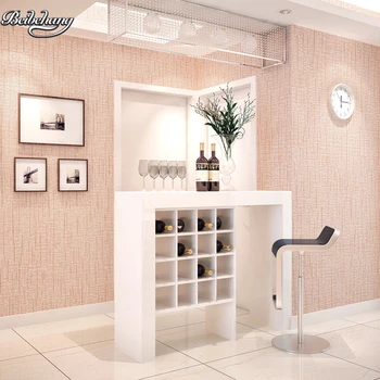 Beibehang Modern simple pure color wallpaper non - woven striped wallpaper bedroom living room clothing store restaurant