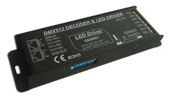 RGBW DMX decoder & driver, Constant Current 350mA , 4 channels/12V-48V/64W pn:DE8051