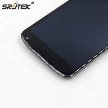 Srjtek Tested Screen For LG Google Nexus 4 E960 LCD Display Touch Glass Digitizer Assembly with Bezel Frame Black