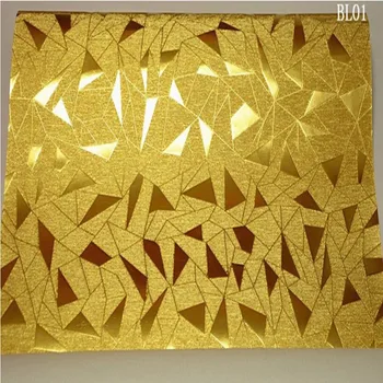 Beibehang irregular geometric pattern gold reflective light gold wallpaper KTV bar club background wallpaper papel de parede