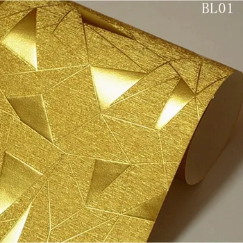 Beibehang irregular geometric pattern gold reflective light gold wallpaper KTV bar club background wallpaper papel de parede