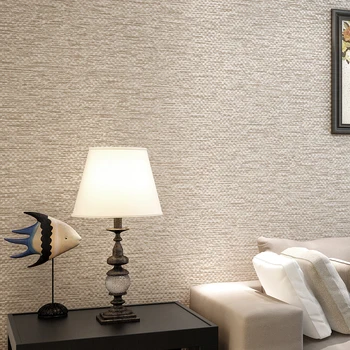 Beibehang Modern minimalist plain solid color silk linen vertical striped wallpaper living room papel de parede wallpaper