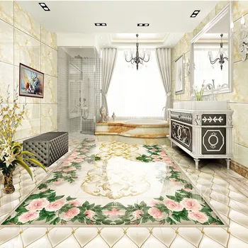 European-style relief living room 3D stereo mural thicken bedroom floor wallpaper mural