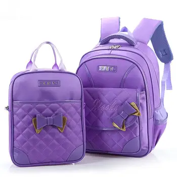 2017 Cute Bow Princess Children School Bags Top Quality Orthopedic Waterproof Backpack Mochila For Teenagers Kids Girls Rucksack