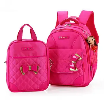 2017 Cute Bow Princess Children School Bags Top Quality Orthopedic Waterproof Backpack Mochila For Teenagers Kids Girls Rucksack