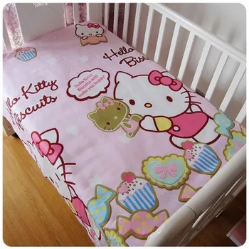 Promotion! 6PCS Cartoon Cotton girl/boy Bedding sets Baby bed cotton cotton ,include(bumper+sheet+pillow cover)