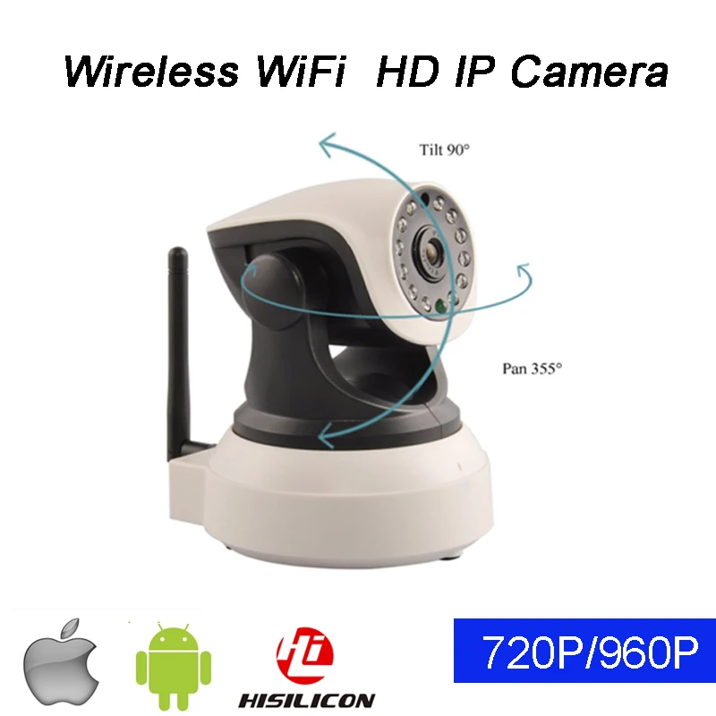 64GB P2P HD Rotating 960P720P Two Way Audio SD Card Slot Phone calls Alarm Wireless Wifi IP CCTV Security Camera