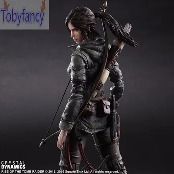 The Tomb Raider Action Figure Lara Croft Play Arts Kai Toys PVC 280mm Anime Toys Rise of The Tomb Raider Playarts Lara Tobyfancy