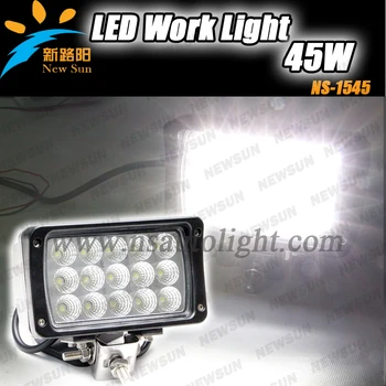 45W LED Work Light Spot/Flood beam 15PCS*3W 45W work light for ATV UTV 4x4 Off Road Car/Mining led driving work light led 12V