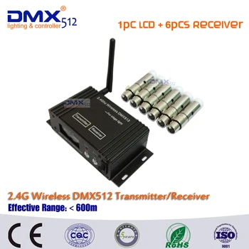 DHL 2.4G dmx512 wireless Transmitter/Receiver 2in1 LCD Display Power Adjustable Repeater lighting controller